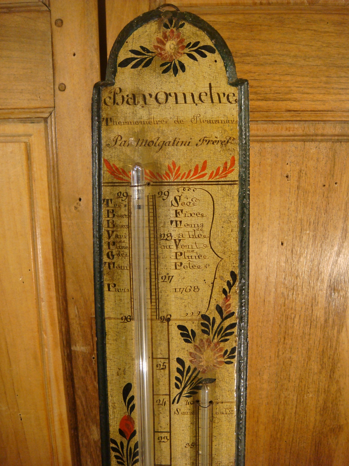 Thermomètre ancien en bois - Rêve de Brocante